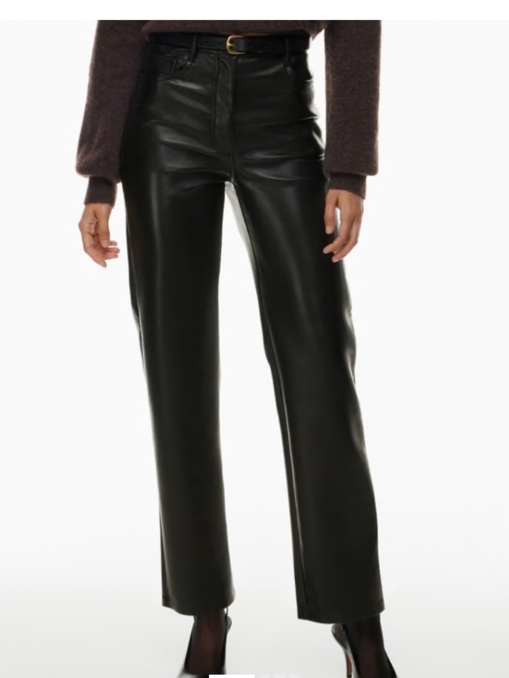Wilfred Black Faux Leather Pants